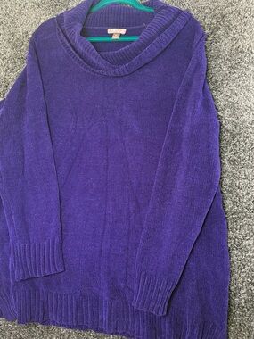 White Stag Purple Cowl Neck Sweater